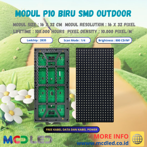 PANEL MODUL P10 BIRU SMD OUTDOOR