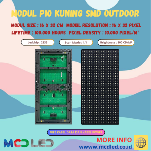 PANEL MODUL P10 KUNING SMD OUTDOOR
