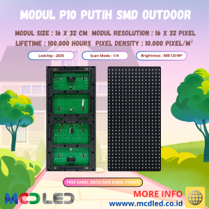 PANEL MODUL P10 PUTIH SMD OUTDOOR
