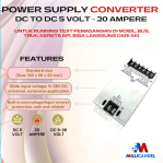 POWER SUPPLY INPUT DC 9 – 36 VOLT OUTPUT 5 VOLT 20 AMPERE UNTUK MOBIL BUS TRUK – 5V – 20A