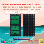 PANEL MODUL P10 MERAH SMD SEMI OUTDOOR / INDOOR MERK MEIYAD