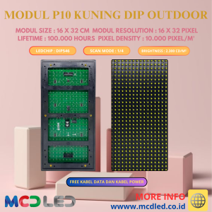 PANEL MODUL P10 KUNING DIP OUTDOOR