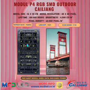 PANEL MODUL P4 RGB SMD FULL COLOR OUTDOOR MERK CAILIANG