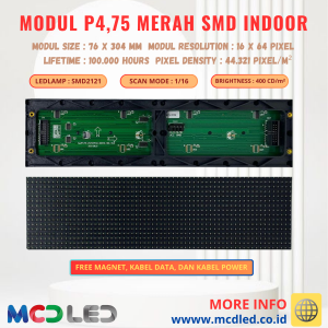 PANEL MODUL P4,75 MERAH SMD INDOOR