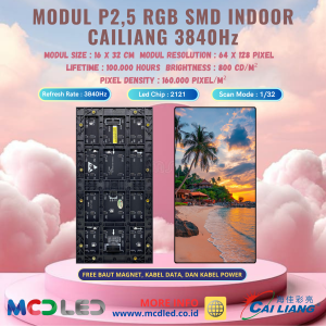 PANEL MODUL P2.5 RGB FULL COLOR SMD INDOOR 3840Hz MERK CAILIANG
