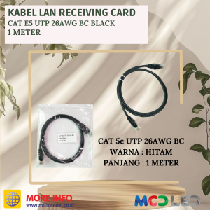 KABEL LAN RECEIVING CARD CAT 5E UTP 26AWG BC BLACK 1 METER