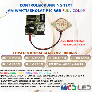 KONTROLER JWS WIFI P10 RGB FULL COLOR 2X4 PANEL (AUTO TARTIL)