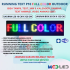 RUNNING TEXT P10 LED SMD OUTDOOR RGB FULL COLOR UKURAN LED 16X128 CM UKURAN BOX 20X132 CM