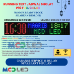 JWS 32X96 CM JADWAL WAKTU SHOLAT P10 RGB FULL COLOR UKURAN BOX 36X100 CM
