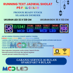 JWS 32X128 CM JADWAL WAKTU SHOLAT P5 RGB FULL COLOR UKURAN BOX 36X132 CM