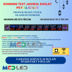 JWS 32X192 CM JADWAL WAKTU SHOLAT P5 RGB FULL COLOR UKURAN BOX 36X196 CM