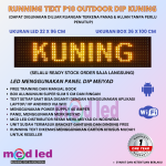 RUNNING TEXT 32X96 CM P10 LED DIP OUTDOOR WARNA KUNING UKURAN BOX 36X100 CM