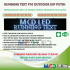 RUNNING TEXT 32X96 CM P10 LED DIP OUTDOOR WARNA PUTIH UKURAN BOX 36X100 CM