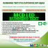 RUNNING TEXT 32X192 CM P10 LED DIP OUTDOOR WARNA HIJAU UKURAN BOX 36X196 CM