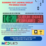 JWS 32X128 CM JADWAL WAKTU SHOLAT P10 WARNA HIJAU MERAH UKURAN BOX 36X132 CM