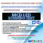 RUNNING TEXT 32X192 CM P10 LED SMD OUTDOOR WARNA PUTIH UKURAN BOX 36X196 CM