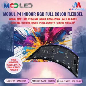 PANEL MODUL MODULE FLEXIBLE FLEKSIBEL P4 INDOOR RGB FULL COLOR